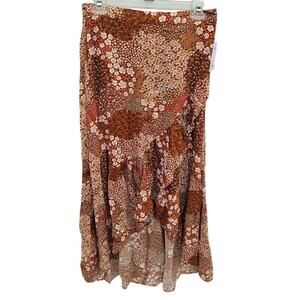 Sonoma Floral Ruffled Maxi Skirt - NWT Size Small